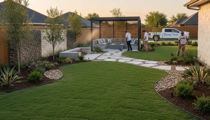 Houston, TX landscaping service for residential and commercial yard maintenance