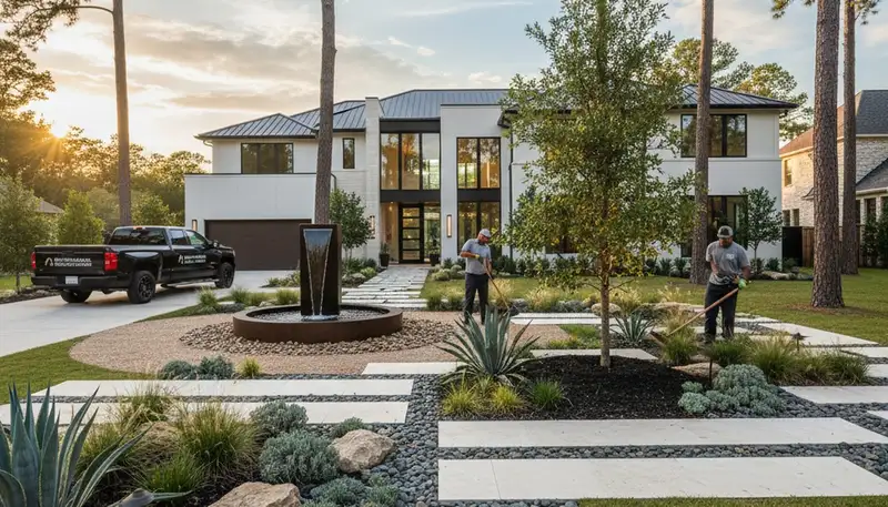 Houston TX landscaping services for residential and commercial outdoor maintenance