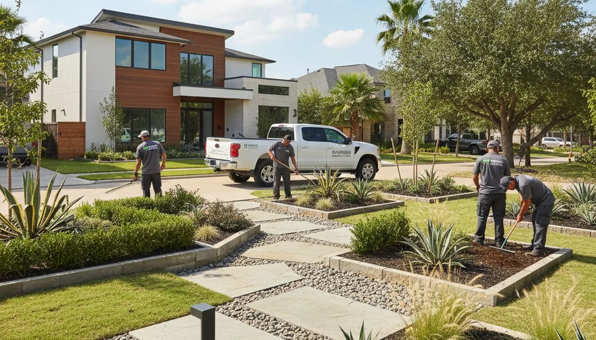 Houston, TX landscaping service for residential and commercial lawn care and outdoor maintenance